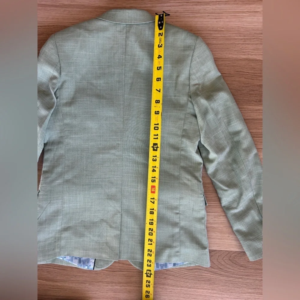 Baker By Ted Baker Boys Suit Coat Pale Blue Green With 2 Buttons Size 12 Youth